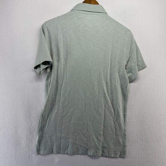 J Crew Polo Shirt men's Small Blue Slub Cotton Jersey Pocket Preppy Solid NEW - Picture 6 of 9